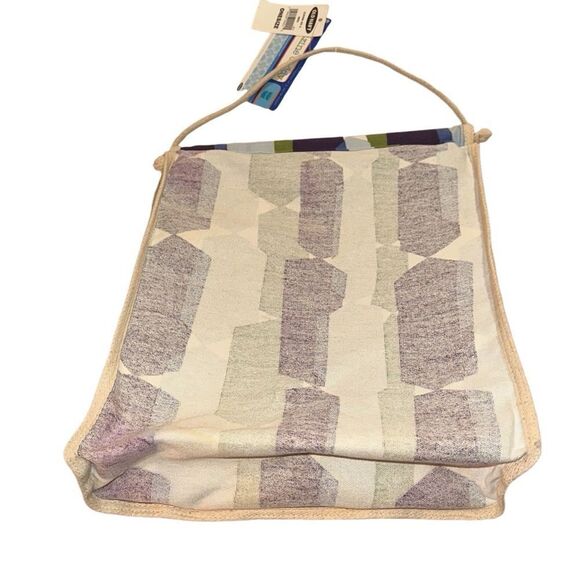 *NEW* Old Navy Cream Blue Geometric Print Hanging Organizer - Picture 5 of 8